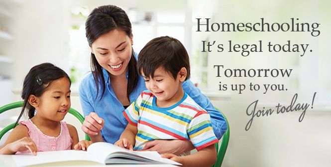 Homeschooling: it's legal today. Tomorrow is up to you. Join HSLDA today!