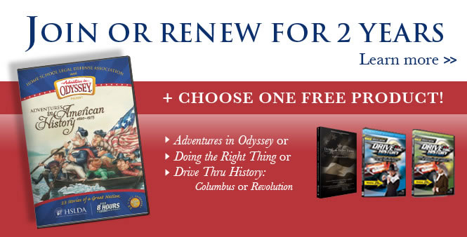 Join or renew for 2 years + choose 1 free product! Your choice of Adventures in Odyssey, Doing the Right Thing, Drive Thru History - Columbus, or Drive Thru History - Revolution. Learn more. >>